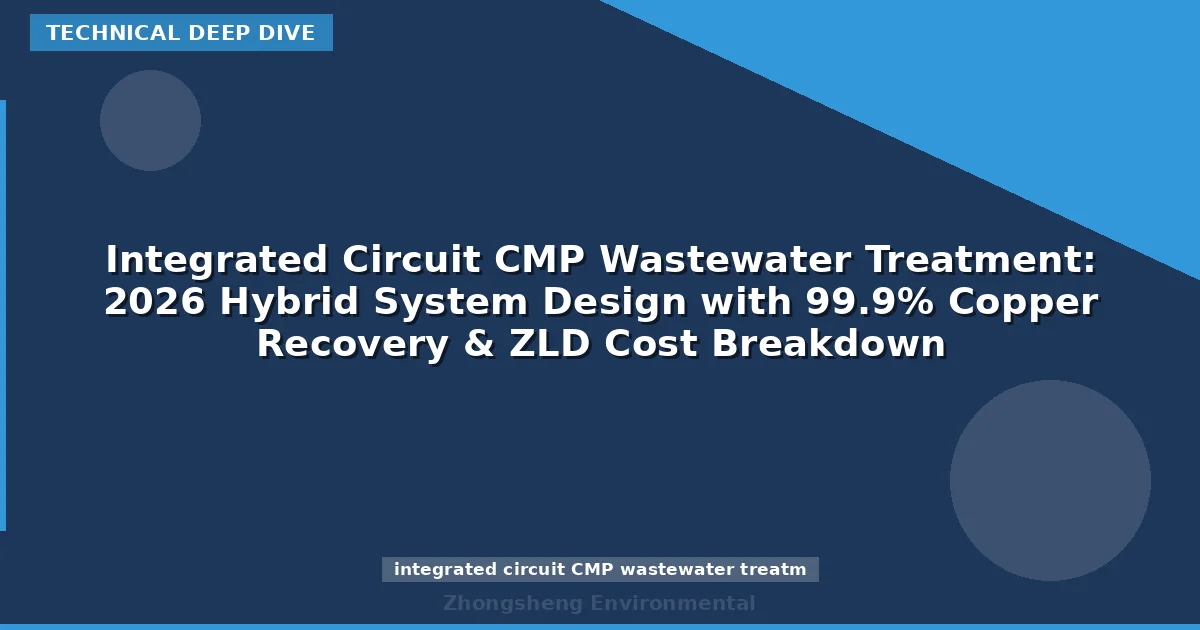 Integrated Circuit CMP Wastewater Treatment: 2026 Hybrid System Design with 99.9% Copper Recovery & ZLD Cost Breakdown