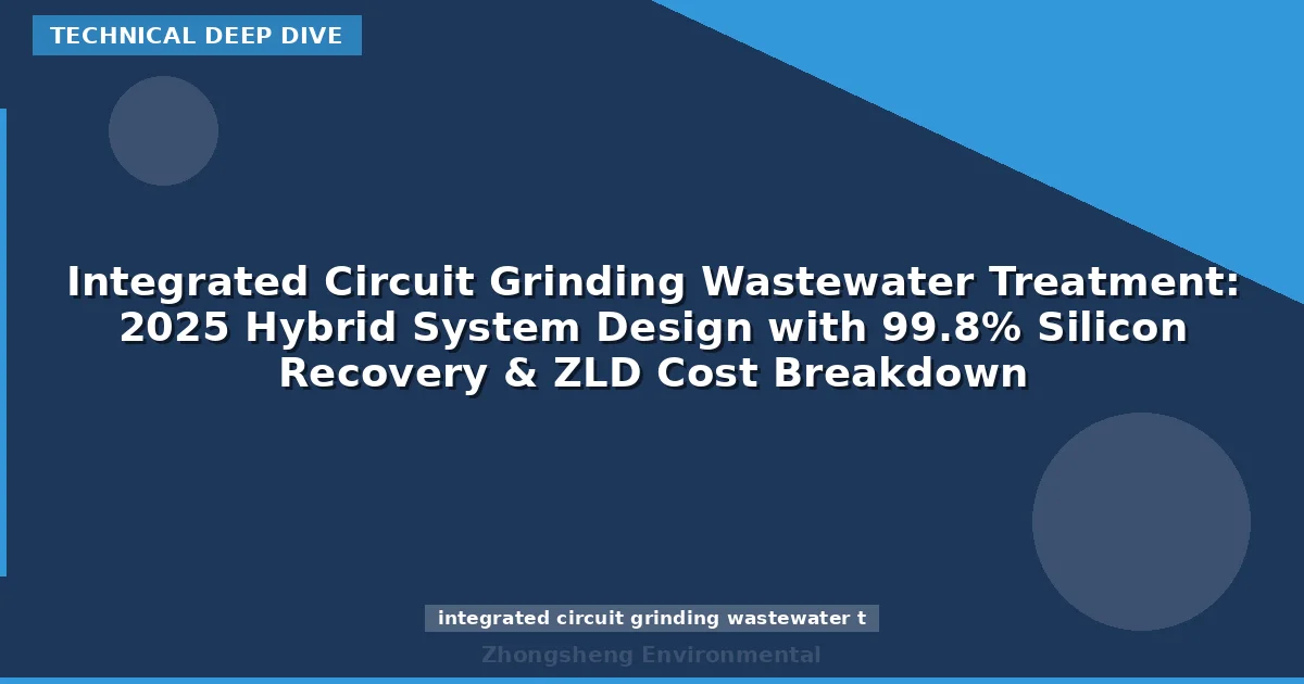 Integrated Circuit Grinding Wastewater Treatment: 2025 Hybrid System Design with 99.8% Silicon Recovery & ZLD Cost Breakdown