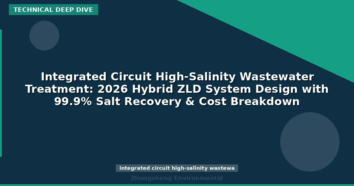 Integrated Circuit High-Salinity Wastewater Treatment: 2026 Hybrid ZLD System Design with 99.9% Salt Recovery & Cost Breakdown