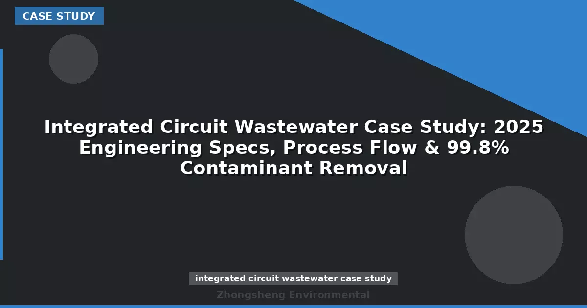 Integrated Circuit Wastewater Case Study: 2025 Engineering Specs, Process Flow & 99.8% Contaminant Removal