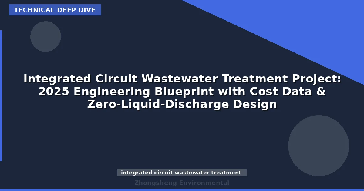 Integrated Circuit Wastewater Treatment Project: 2025 Engineering Blueprint with Cost Data & Zero-Liquid-Discharge Design