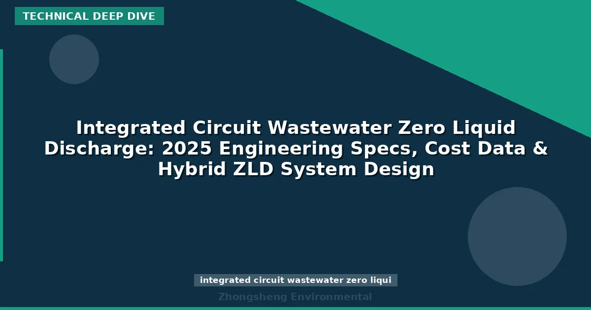Integrated Circuit Wastewater Zero Liquid Discharge: 2025 Engineering Specs, Cost Data & Hybrid ZLD System Design