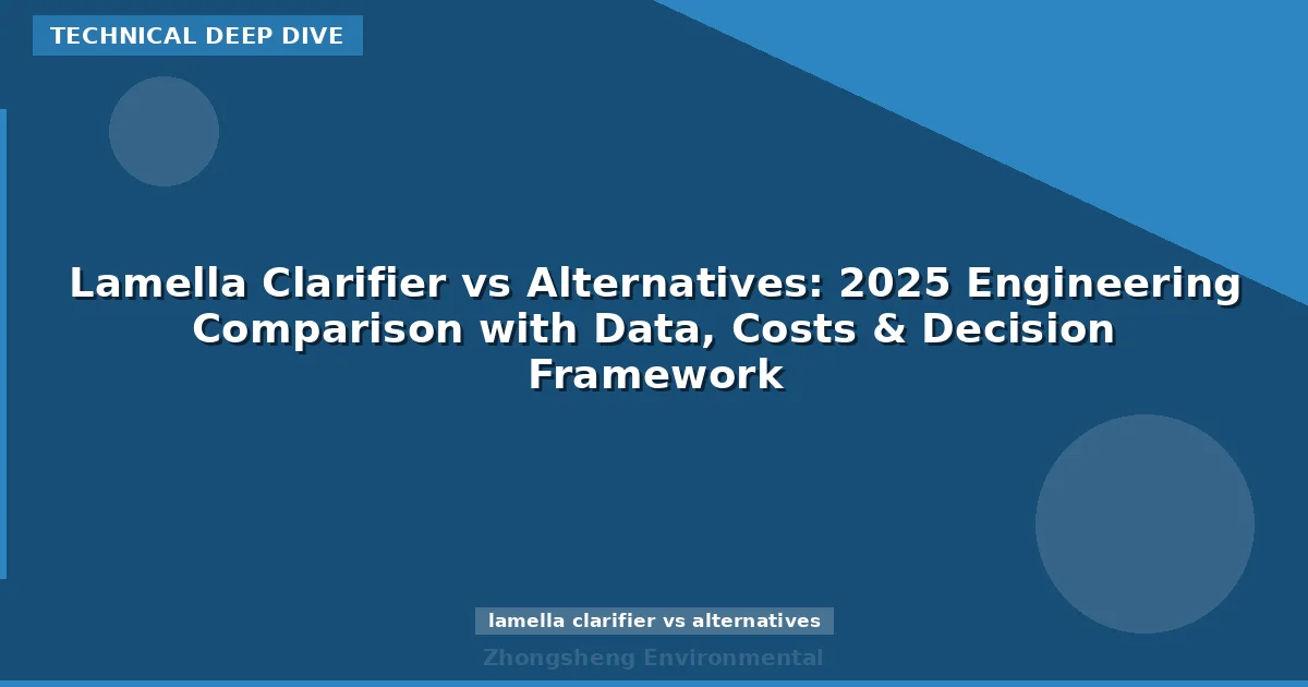 Lamella Clarifier vs Alternatives: 2025 Engineering Comparison with Data, Costs & Decision Framework