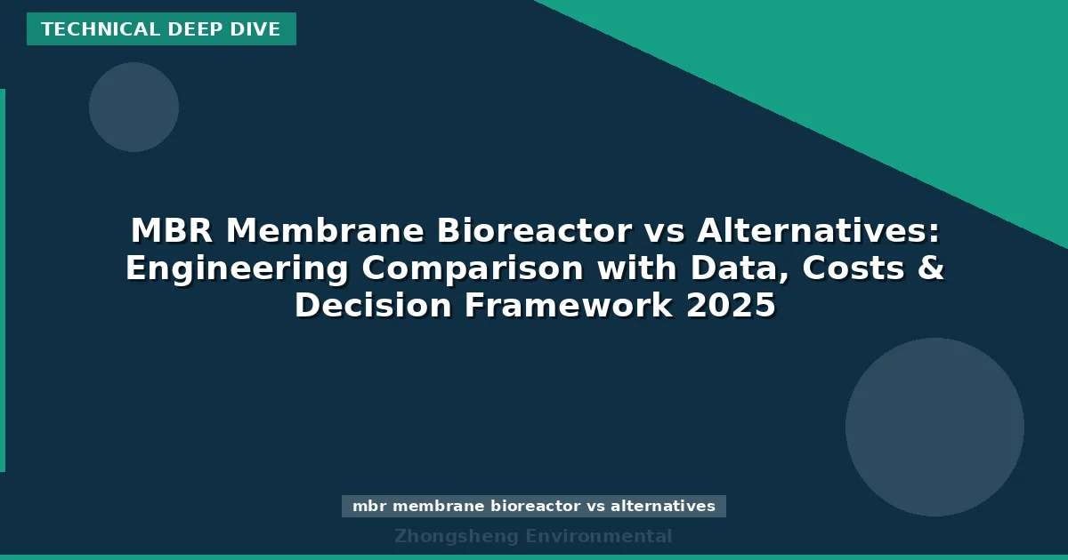MBR Membrane Bioreactor vs Alternatives: Engineering Comparison with Data, Costs & Decision Framework 2025