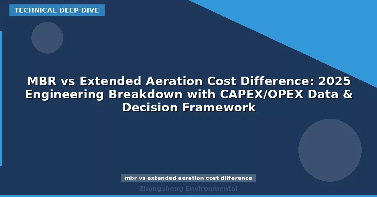MBR vs Extended Aeration Cost Difference: 2025 Engineering Breakdown with CAPEX/OPEX Data & Decision Framework