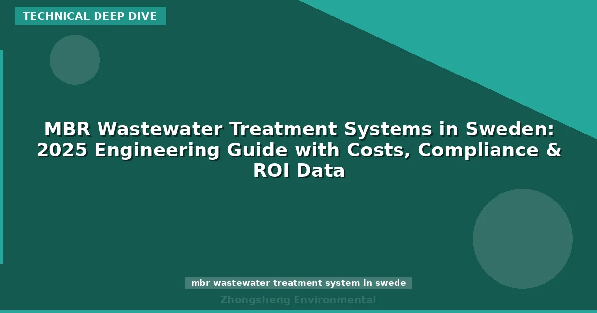 MBR Wastewater Treatment Systems in Sweden: 2025 Engineering Guide with Costs, Compliance & ROI Data