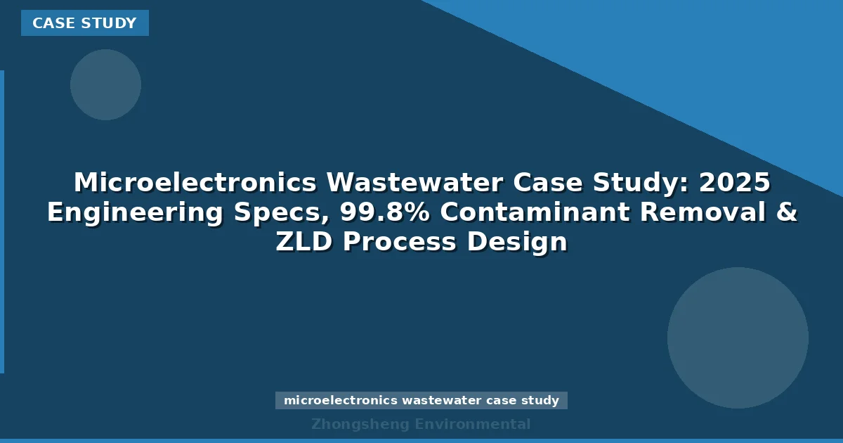 Microelectronics Wastewater Case Study: 2025 Engineering Specs, 99.8% Contaminant Removal & ZLD Process Design