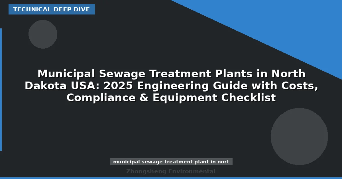 Municipal Sewage Treatment Plants in North Dakota USA: 2025 Engineering Guide with Costs, Compliance & Equipment Checklist