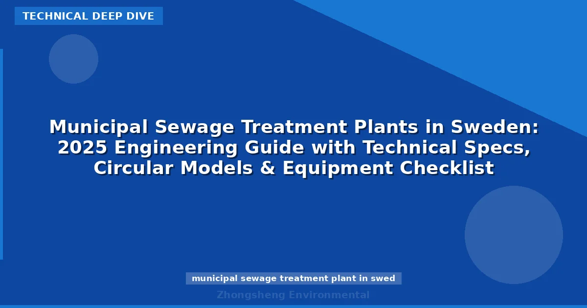Municipal Sewage Treatment Plants in Sweden: 2025 Engineering Guide with Technical Specs, Circular Models & Equipment Checklist