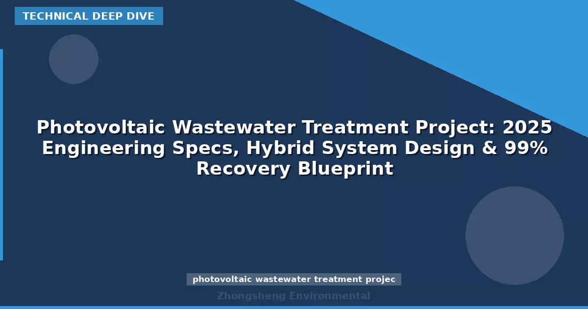Photovoltaic Wastewater Treatment Project: 2025 Engineering Specs, Hybrid System Design & 99% Recovery Blueprint