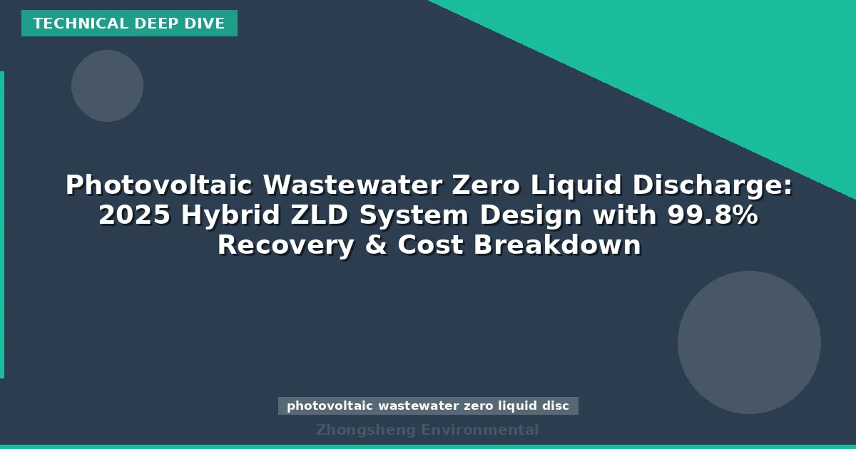 Photovoltaic Wastewater Zero Liquid Discharge: 2025 Hybrid ZLD System Design with 99.8% Recovery & Cost Breakdown