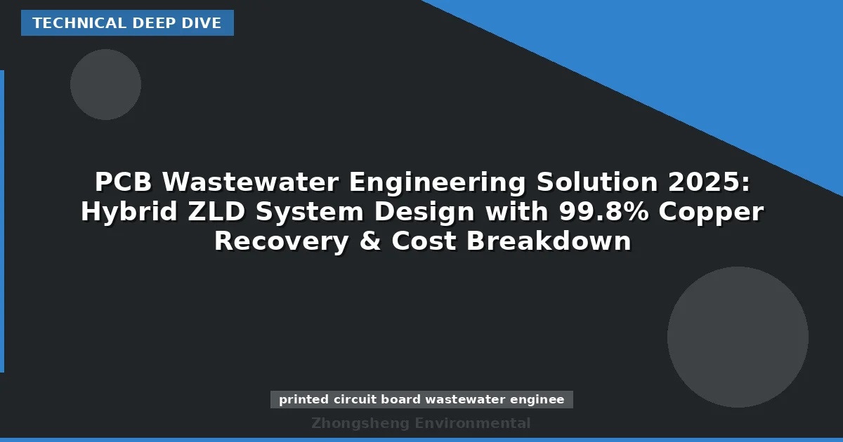 PCB Wastewater Engineering Solution 2025: Hybrid ZLD System Design with 99.8% Copper Recovery & Cost Breakdown