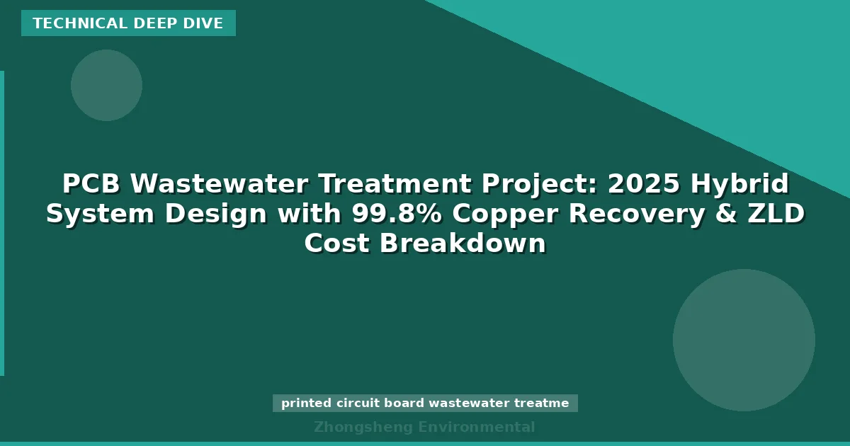 PCB Wastewater Treatment Project: 2025 Hybrid System Design with 99.8% Copper Recovery & ZLD Cost Breakdown