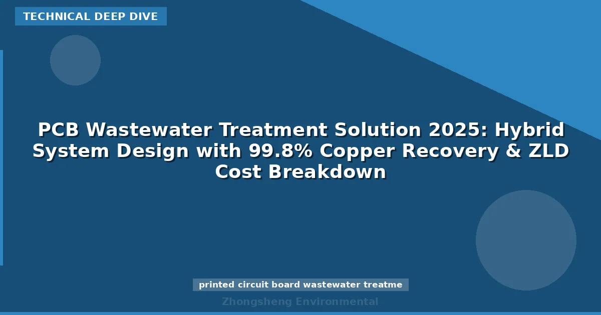 PCB Wastewater Treatment Solution 2025: Hybrid System Design with 99.8% Copper Recovery & ZLD Cost Breakdown