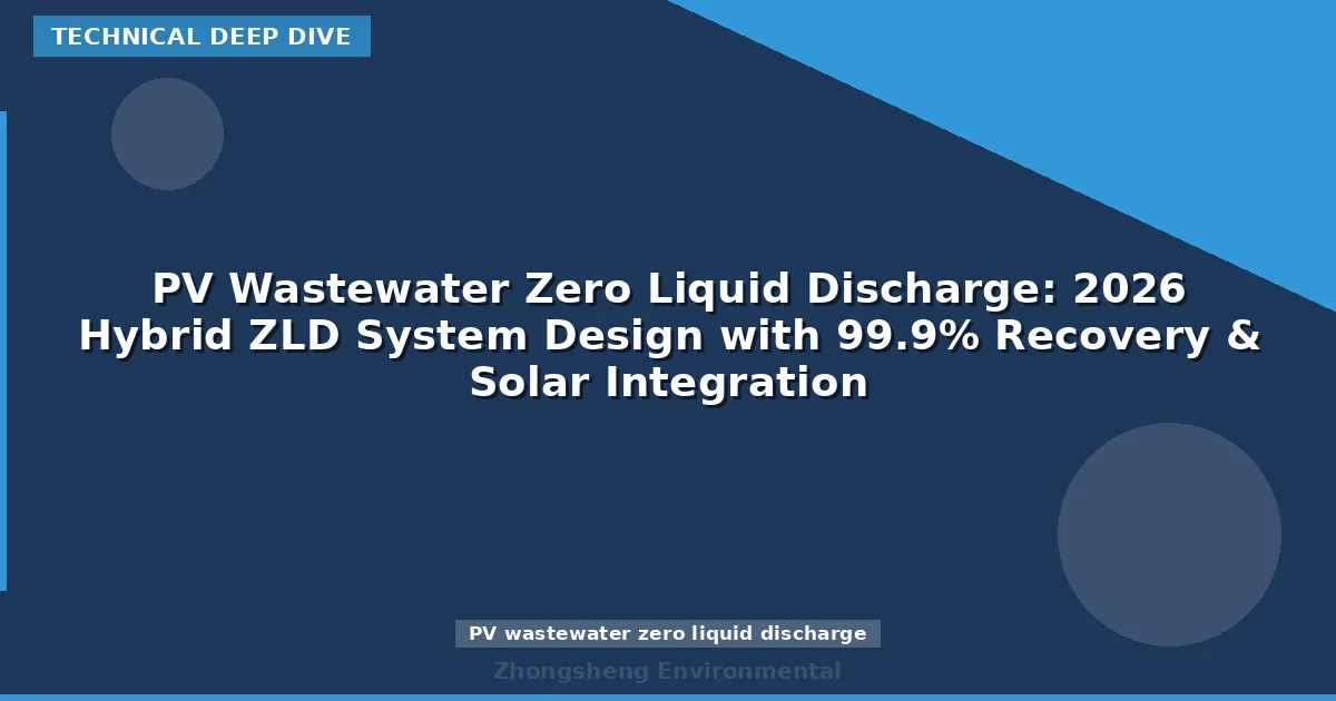 PV Wastewater Zero Liquid Discharge: 2026 Hybrid ZLD System Design with 99.9% Recovery & Solar Integration