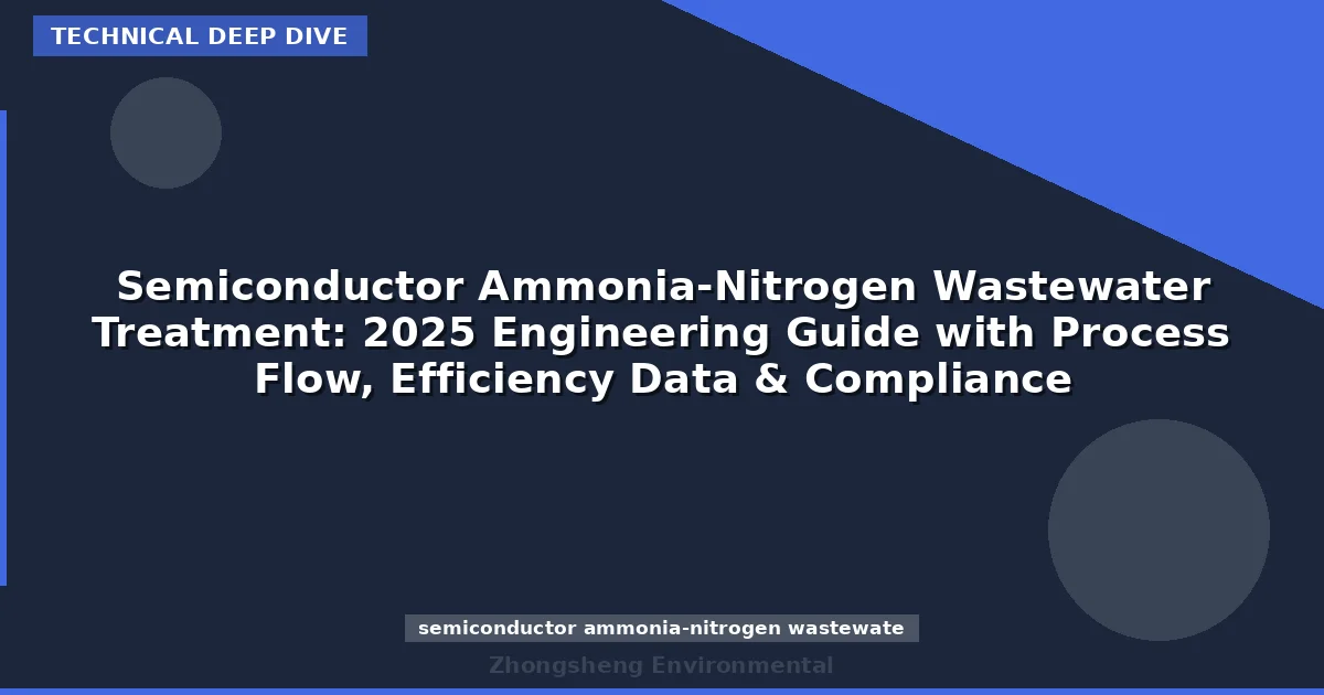 Semiconductor Ammonia-Nitrogen Wastewater Treatment: 2025 Engineering Guide with Process Flow, Efficiency Data & Compliance