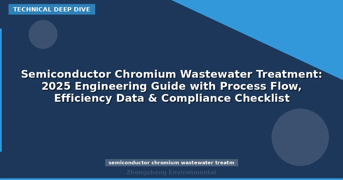 Semiconductor Chromium Wastewater Treatment: 2025 Engineering Guide with Process Flow, Efficiency Data & Compliance Checklist