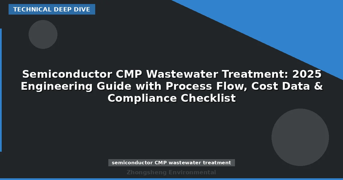Semiconductor CMP Wastewater Treatment: 2025 Engineering Guide with Process Flow, Cost Data & Compliance Checklist