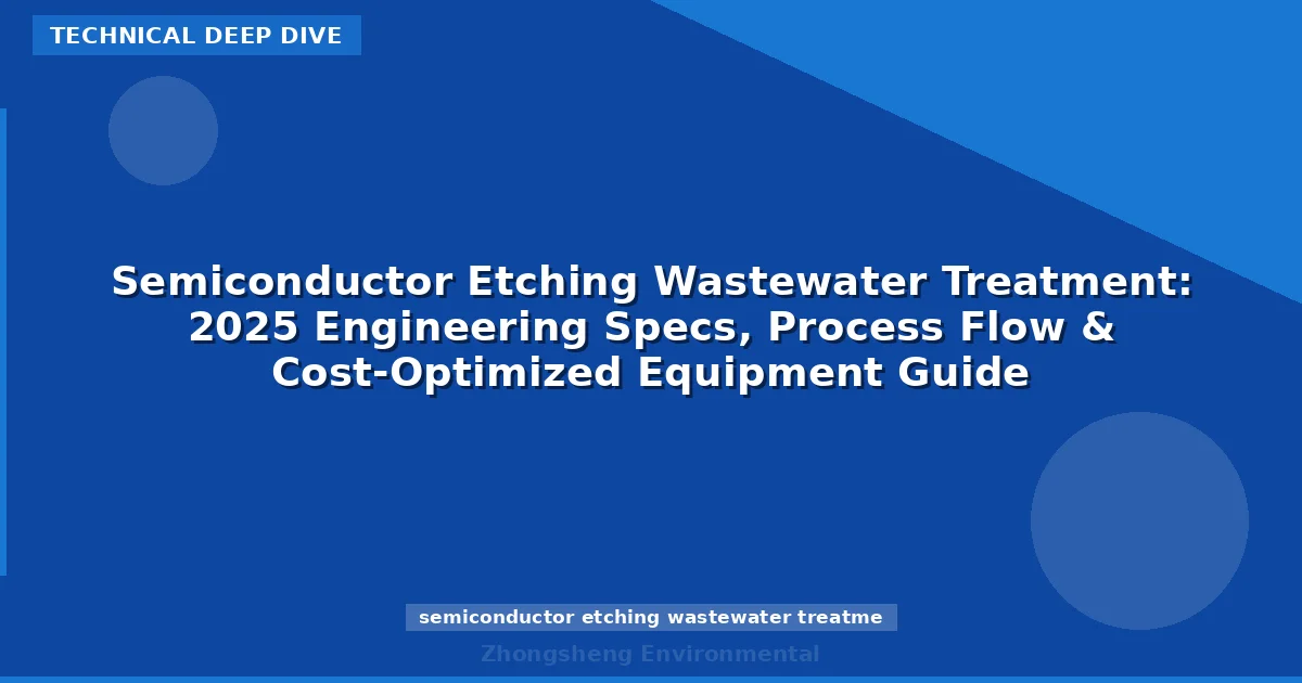 Semiconductor Etching Wastewater Treatment: 2025 Engineering Specs, Process Flow & Cost-Optimized Equipment Guide