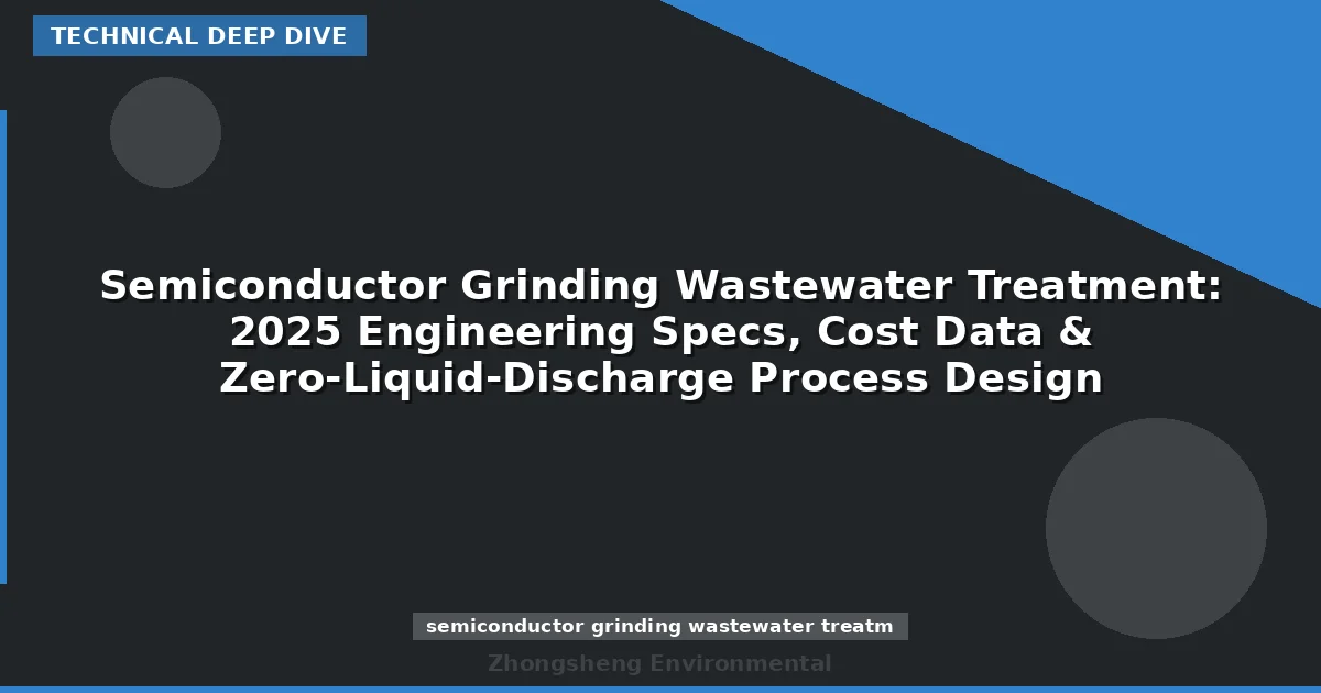 Semiconductor Grinding Wastewater Treatment: 2025 Engineering Specs, Cost Data & Zero-Liquid-Discharge Process Design
