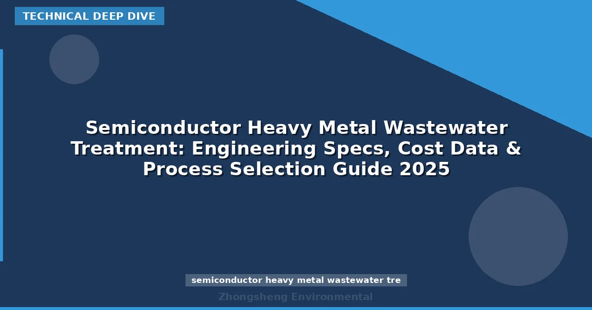 Semiconductor Heavy Metal Wastewater Treatment: Engineering Specs, Cost Data & Process Selection Guide 2025