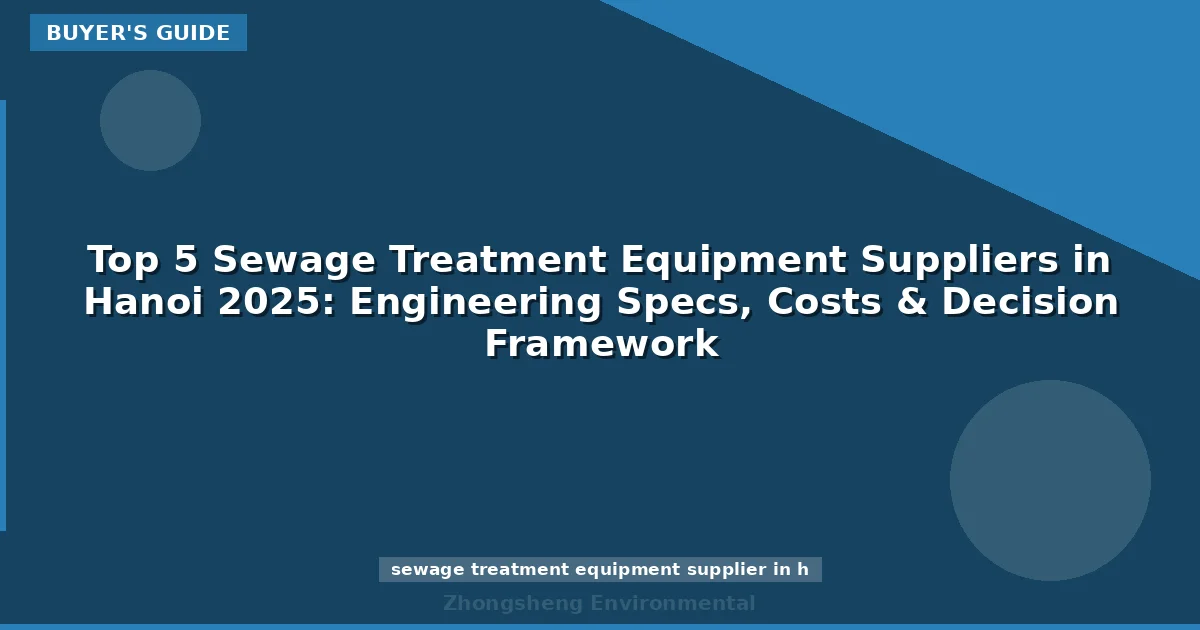 Top 5 Sewage Treatment Equipment Suppliers in Hanoi 2025: Engineering Specs, Costs & Decision Framework