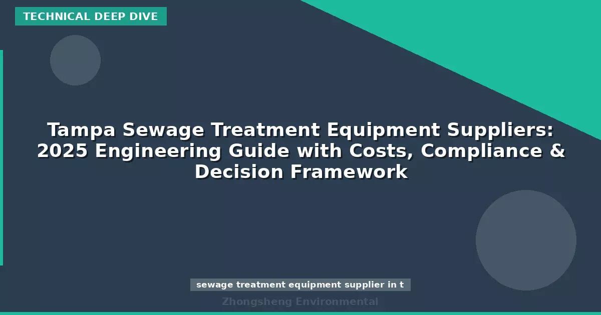 Tampa Sewage Treatment Equipment Suppliers: 2025 Engineering Guide with Costs, Compliance & Decision Framework