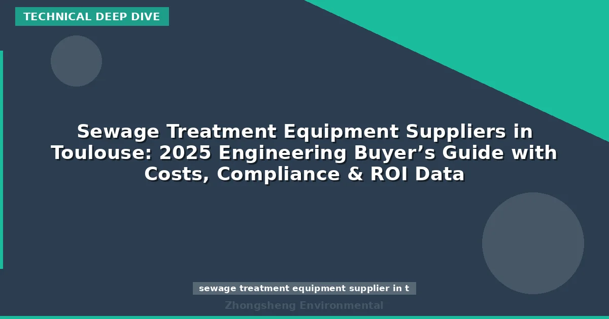 Sewage Treatment Equipment Suppliers in Toulouse: 2025 Engineering Buyer’s Guide with Costs, Compliance & ROI Data