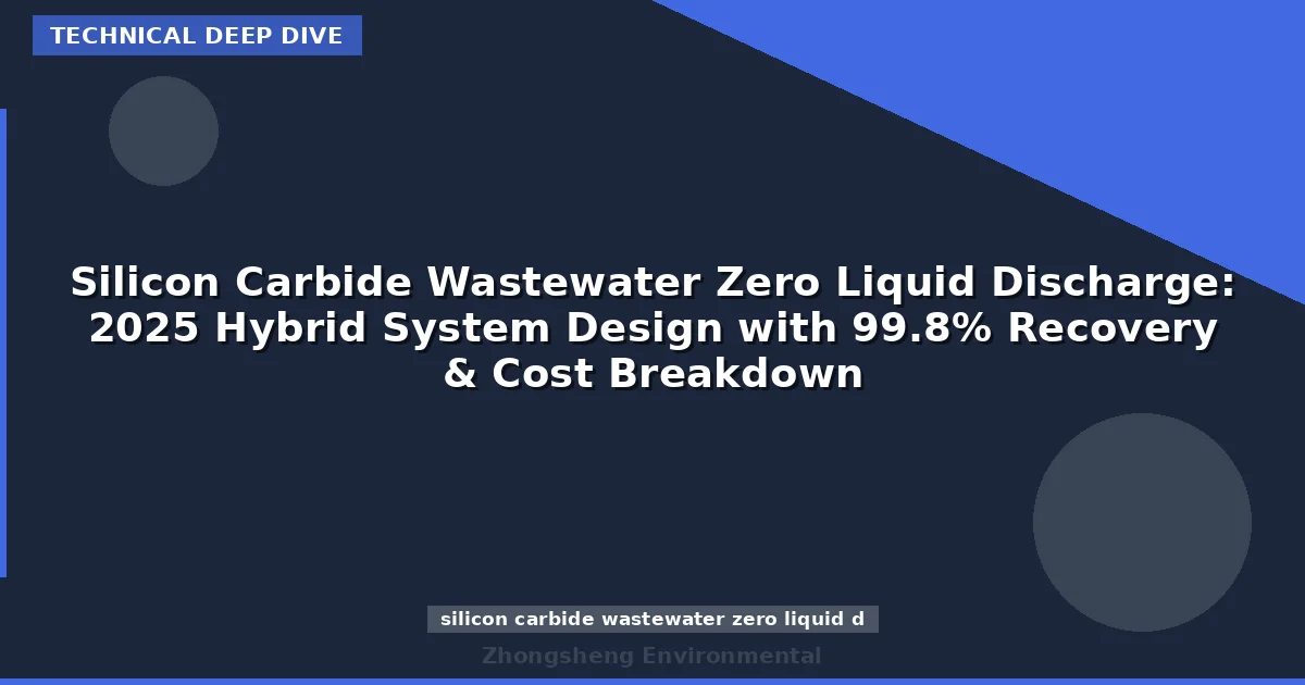 Silicon Carbide Wastewater Zero Liquid Discharge: 2025 Hybrid System Design with 99.8% Recovery & Cost Breakdown