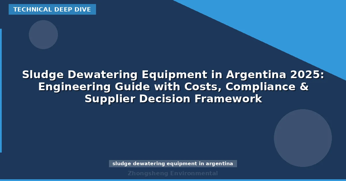 Sludge Dewatering Equipment in Argentina 2025: Engineering Guide with Costs, Compliance & Supplier Decision Framework