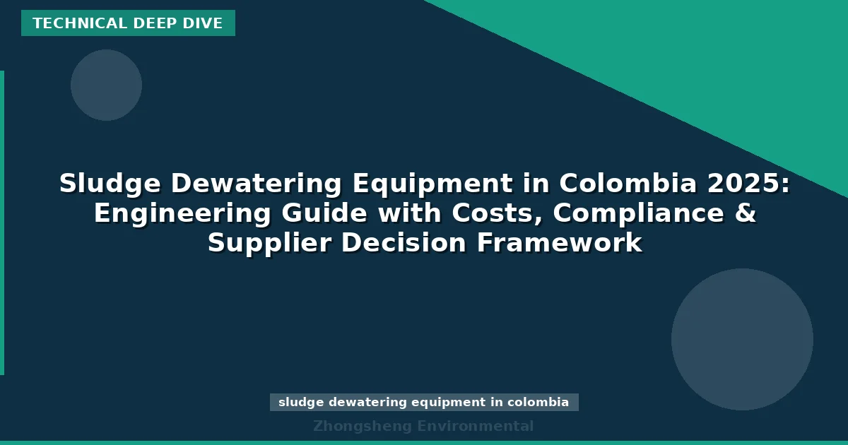 Sludge Dewatering Equipment in Colombia 2025: Engineering Guide with Costs, Compliance & Supplier Decision Framework