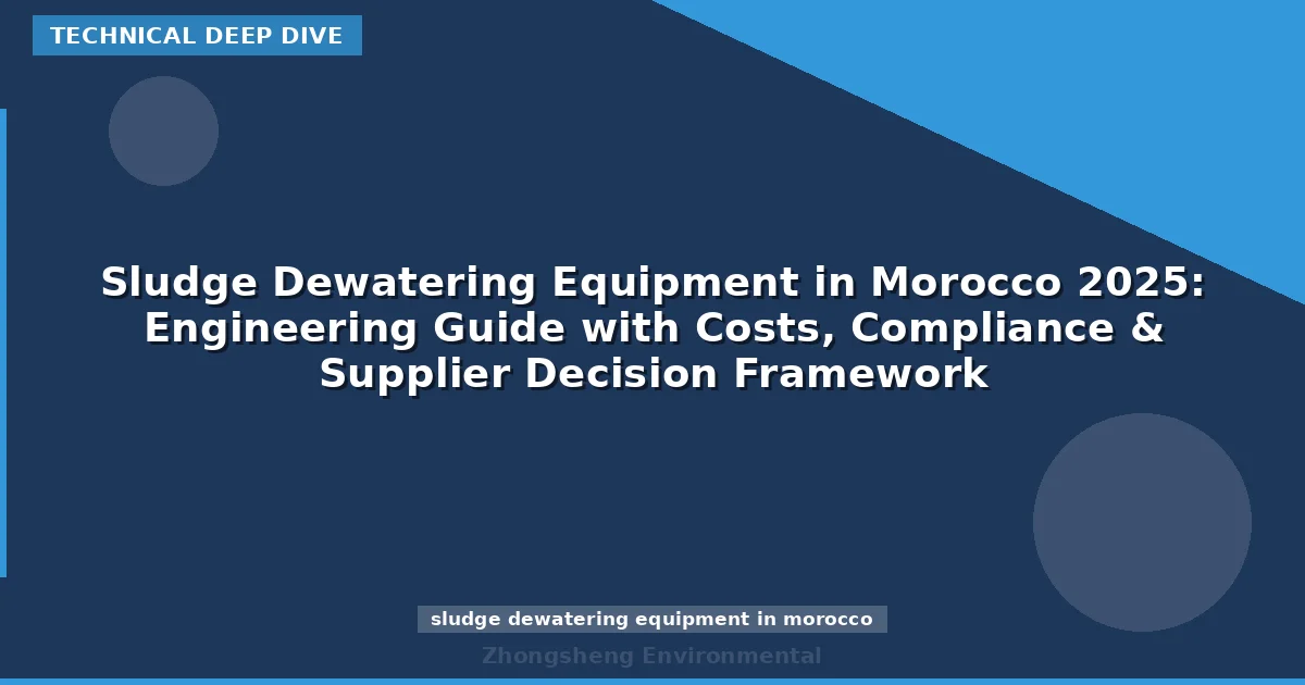 Sludge Dewatering Equipment in Morocco 2025: Engineering Guide with Costs, Compliance & Supplier Decision Framework