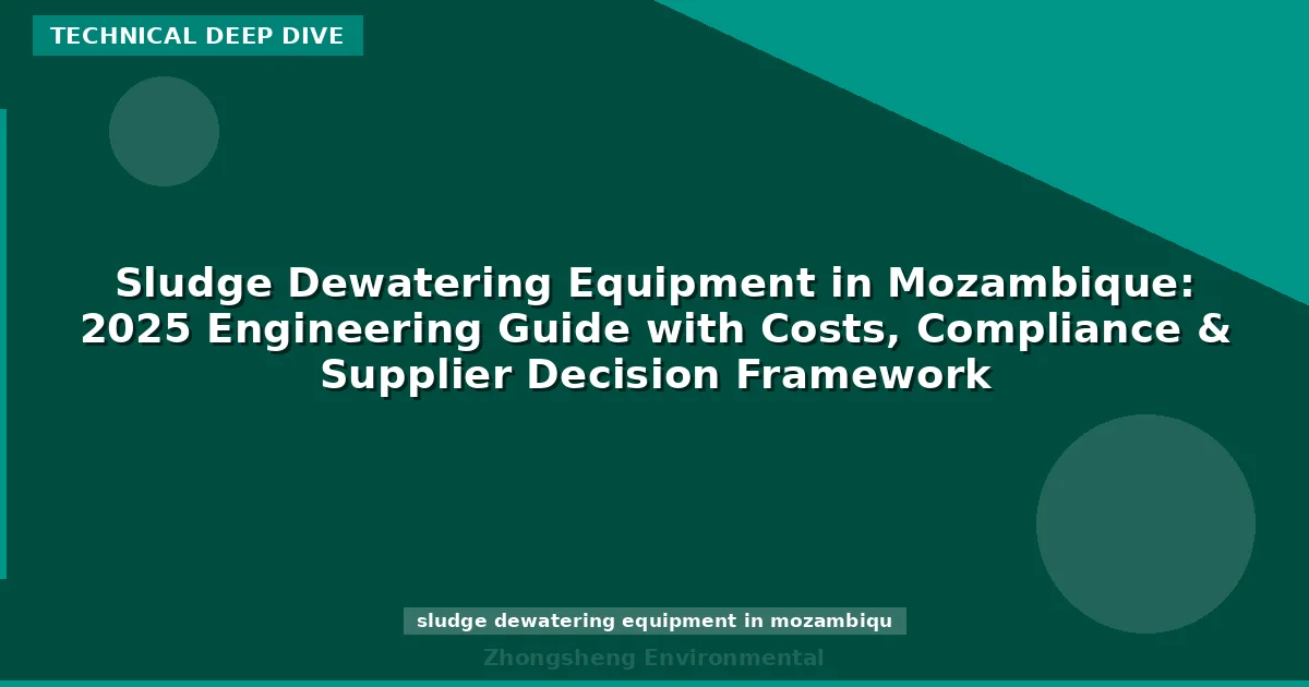 Sludge Dewatering Equipment in Mozambique: 2025 Engineering Guide with Costs, Compliance & Supplier Decision Framework