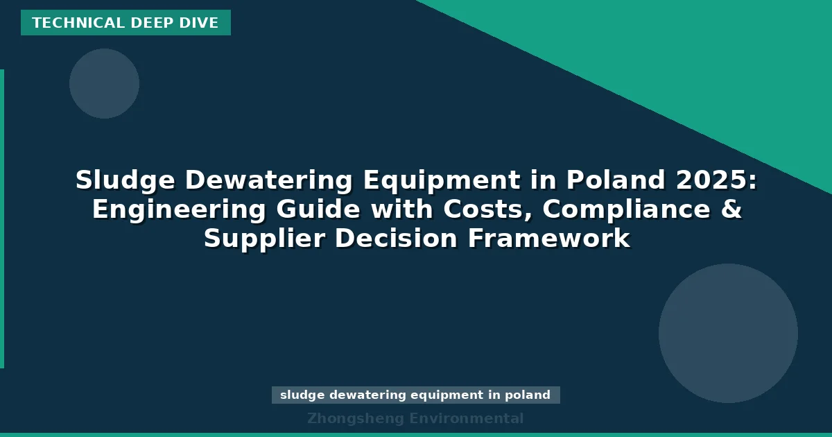 Sludge Dewatering Equipment in Poland 2025: Engineering Guide with Costs, Compliance & Supplier Decision Framework