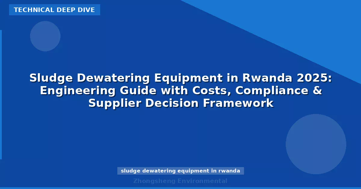Sludge Dewatering Equipment in Rwanda 2025: Engineering Guide with Costs, Compliance & Supplier Decision Framework