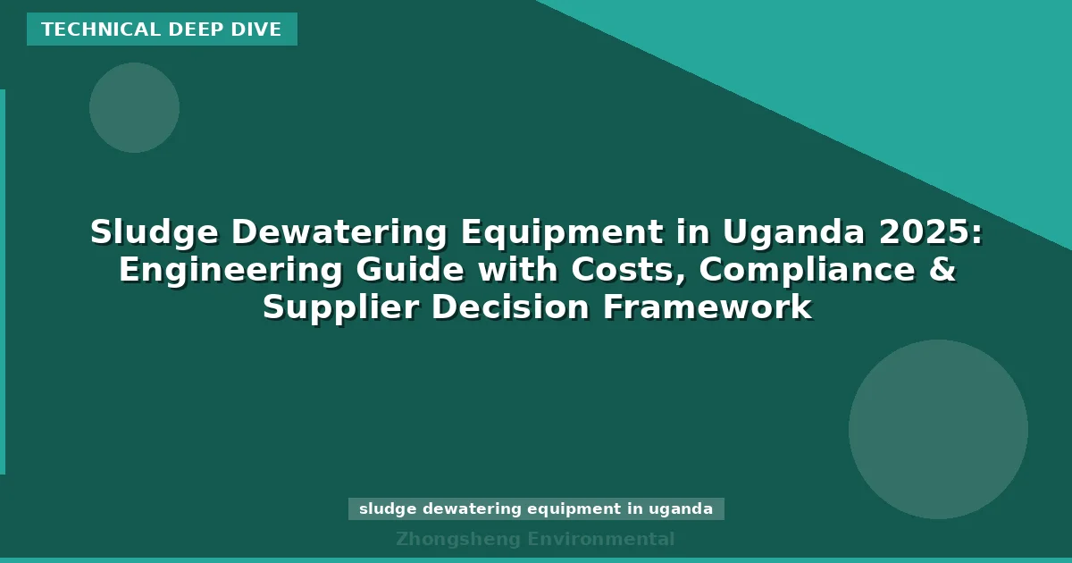 Sludge Dewatering Equipment in Uganda 2025: Engineering Guide with Costs, Compliance & Supplier Decision Framework