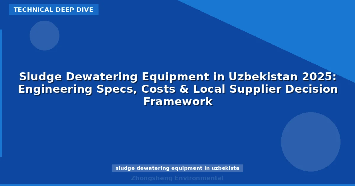 Sludge Dewatering Equipment in Uzbekistan 2025: Engineering Specs, Costs & Local Supplier Decision Framework