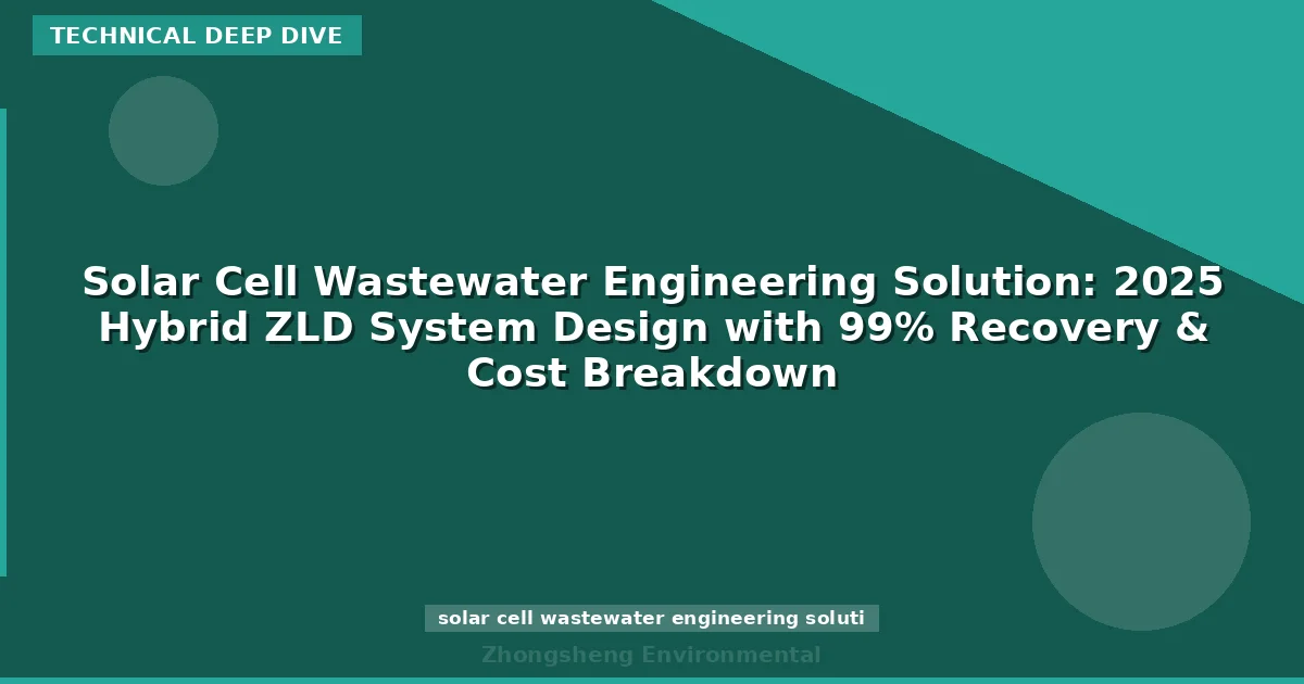 Solar Cell Wastewater Engineering Solution: 2025 Hybrid ZLD System Design with 99% Recovery & Cost Breakdown