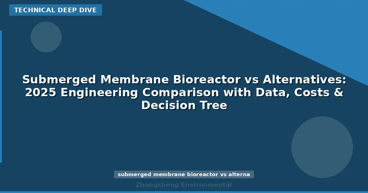 Submerged Membrane Bioreactor vs Alternatives: 2025 Engineering Comparison with Data, Costs & Decision Tree