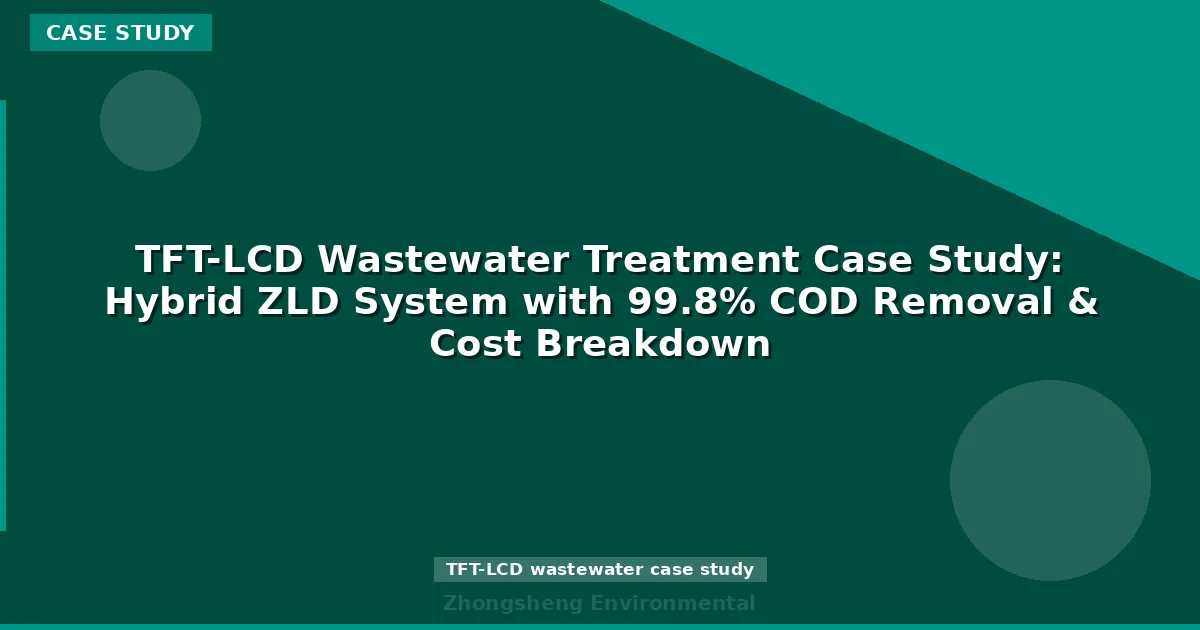 TFT-LCD Wastewater Treatment Case Study: Hybrid ZLD System with 99.8% COD Removal & Cost Breakdown