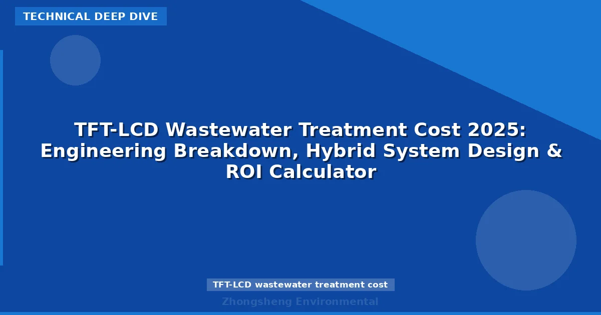 TFT-LCD Wastewater Treatment Cost 2025: Engineering Breakdown, Hybrid System Design & ROI Calculator