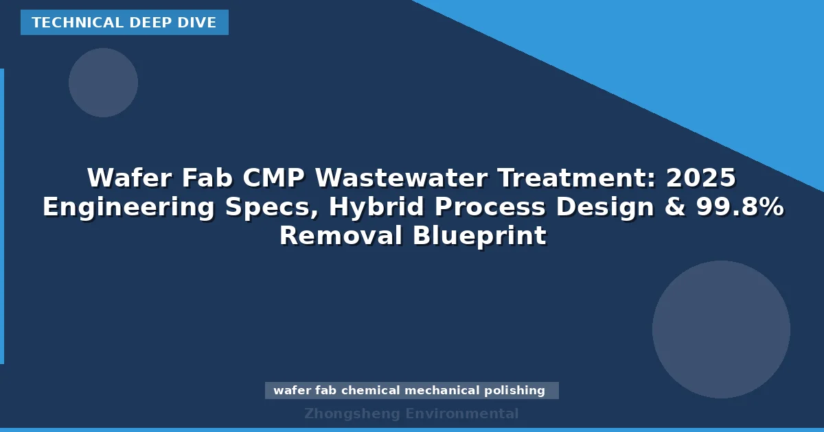 Wafer Fab CMP Wastewater Treatment: 2025 Engineering Specs, Hybrid Process Design & 99.8% Removal Blueprint