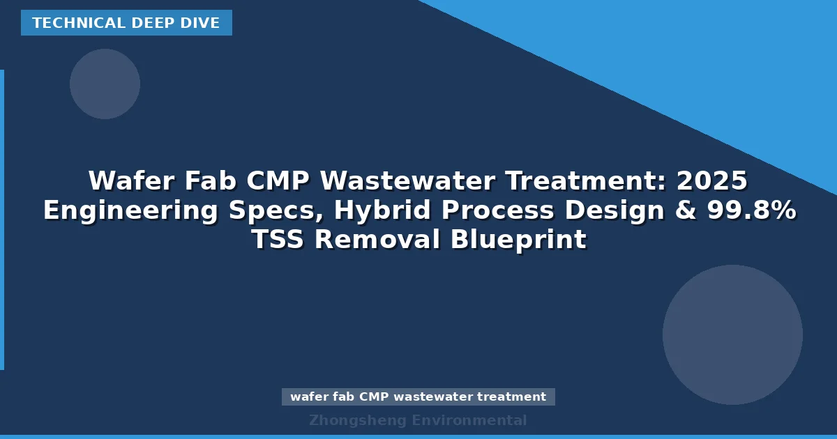 Wafer Fab CMP Wastewater Treatment: 2025 Engineering Specs, Hybrid Process Design & 99.8% TSS Removal Blueprint