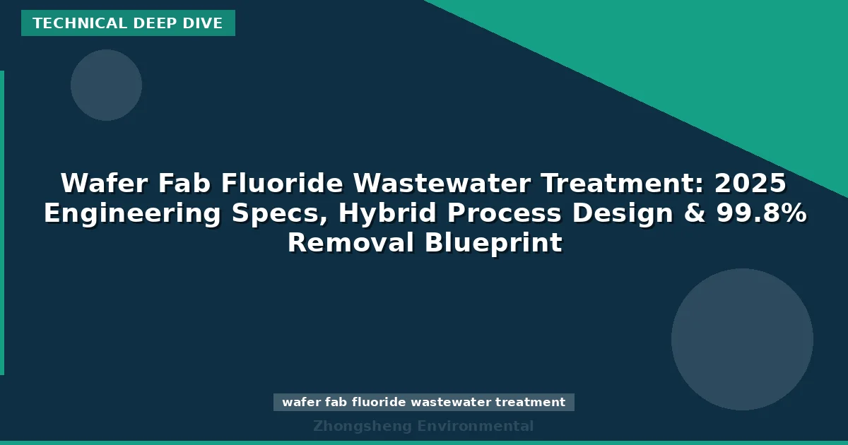 Wafer Fab Fluoride Wastewater Treatment: 2025 Engineering Specs, Hybrid Process Design & 99.8% Removal Blueprint