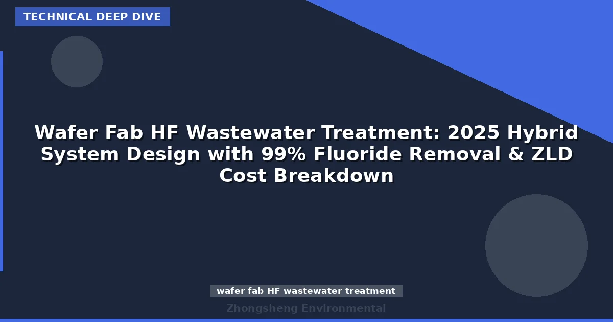 Wafer Fab HF Wastewater Treatment: 2025 Hybrid System Design with 99% Fluoride Removal & ZLD Cost Breakdown