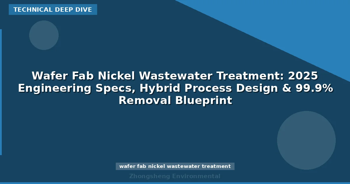 Wafer Fab Nickel Wastewater Treatment: 2025 Engineering Specs, Hybrid Process Design & 99.9% Removal Blueprint