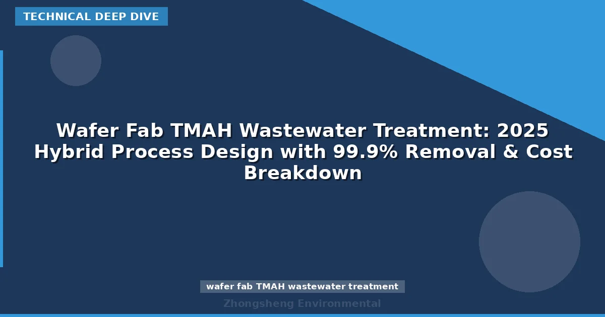 Wafer Fab TMAH Wastewater Treatment: 2025 Hybrid Process Design with 99.9% Removal & Cost Breakdown