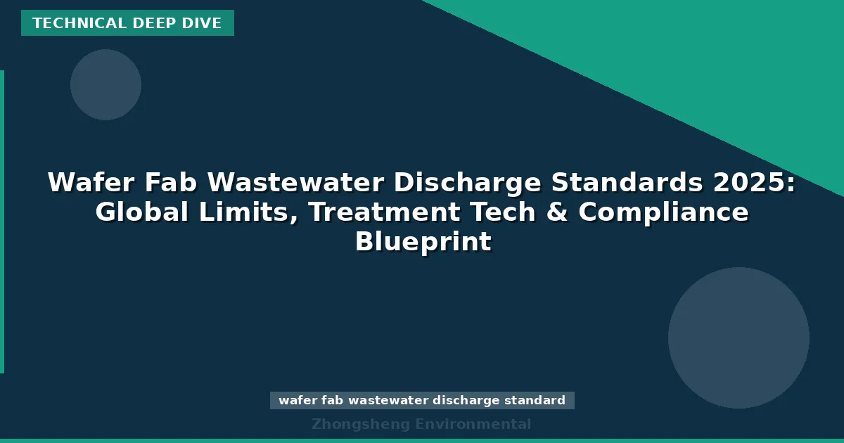 Wafer Fab Wastewater Discharge Standards 2025: Global Limits, Treatment Tech & Compliance Blueprint