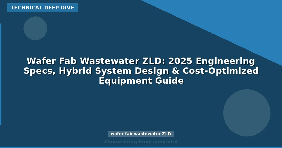 Wafer Fab Wastewater ZLD: 2025 Engineering Specs, Hybrid System Design & Cost-Optimized Equipment Guide