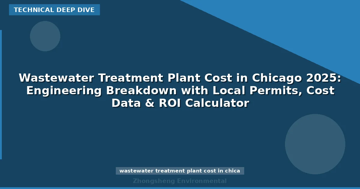 Wastewater Treatment Plant Cost in Chicago 2025: Engineering Breakdown with Local Permits, Cost Data & ROI Calculator